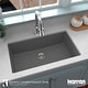 preview thumbnail 50 of 52, Karran Undermount 32.5 in. Large Single Bowl Quartz Kitchen Sink Kit