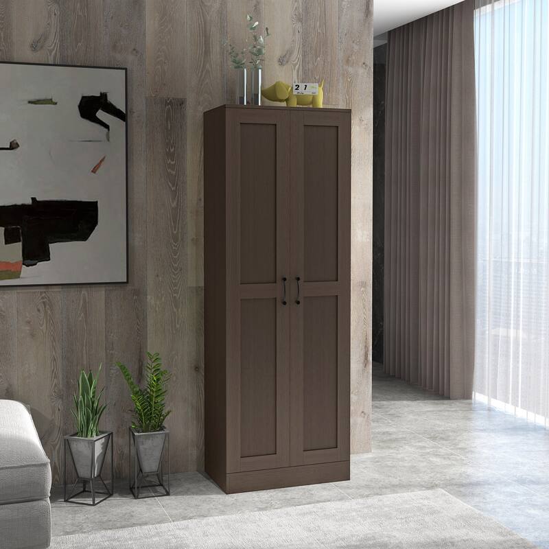 Modern Storage Cabinet with Adjustable Shelves Soft Close Door Anti Tipping Durable Particleboard for Home and Office