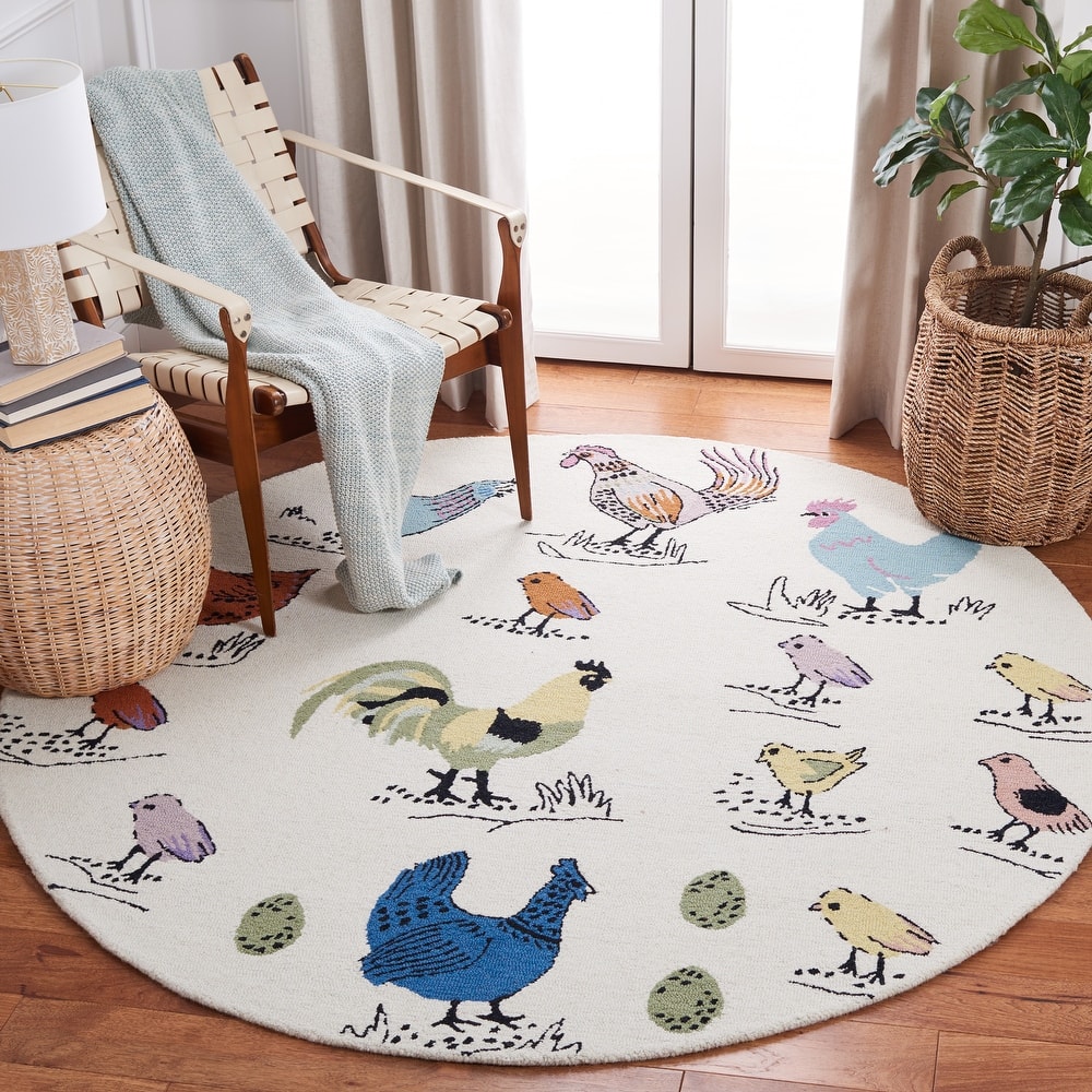 SAFAVIEH Handmade Novelty Tuulevi Novelty Wool Rug