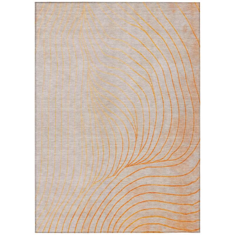 HomeRoots Abstract Transitional Rectangle Outdoor Rug