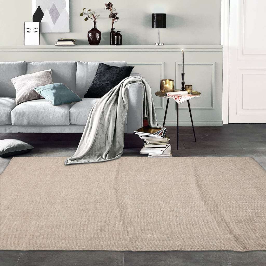 LoomBloom Moss Handmade Designer 100% Wool Oriental Area Rug - 5' 3'' x 7' 7''