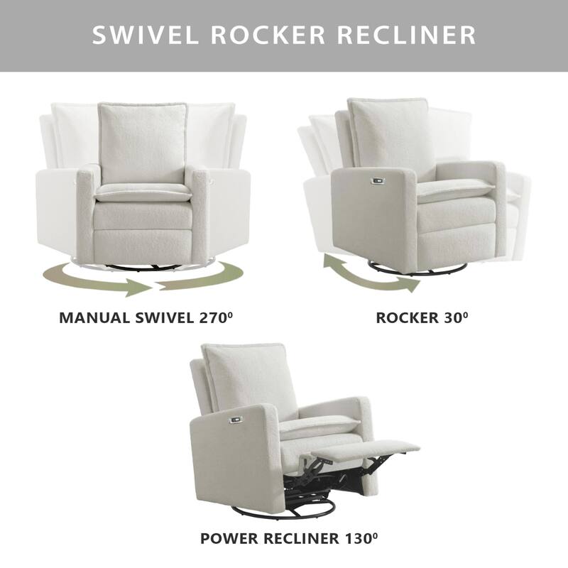 Oxford Baby Uptown Swivel Rocker / Recliner
