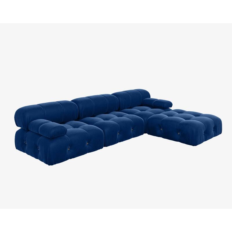 Convertible Modular Sectional Sofa with Ottomans