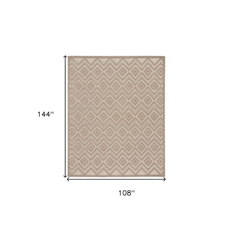 HomeRoots Contemporary Rectangle Outdoor Rug - 9' X 12'