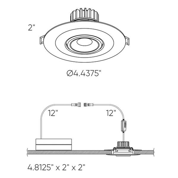 4 Inch Led Bulb Rm Rotation Thread 4 Inch Round Recessed LED Gimbal Light in 5CCT - 4