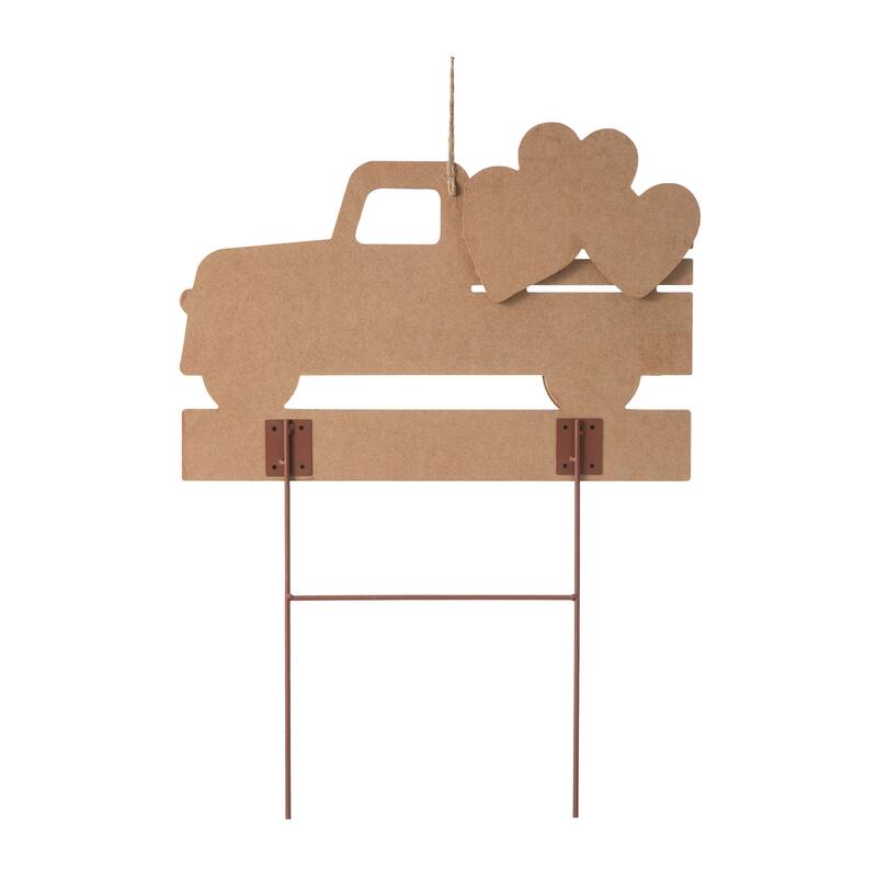 Glitzhome Metal Christmas Truck Garden Yard Stake or Wall Decor