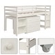 preview thumbnail 12 of 20, Merax Twin Low Loft Bed with Desk and Cabinet