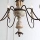preview thumbnail 9 of 8, Farmhouse 6-Light Wood Chandelier French Country Ceiling Light for Dining Room