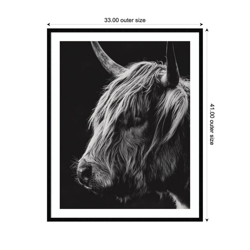 Kate and Laurel Scottish Highland Vertical by Crystal Lynn Collins Framed Wall Art Print