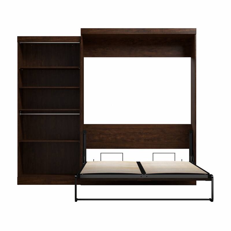 Pur Queen Murphy Bed with Closet Organizer (101W) by Bestar