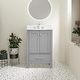 preview thumbnail 2 of 15, Prismosaic 24 in. Lunar Gray Vanity with Countertop & Splash, Single Sink