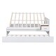 preview thumbnail 8 of 10, Full Size Hydraulic Platform Bed with Trundle, Storage, Side Table, and Lounge, White