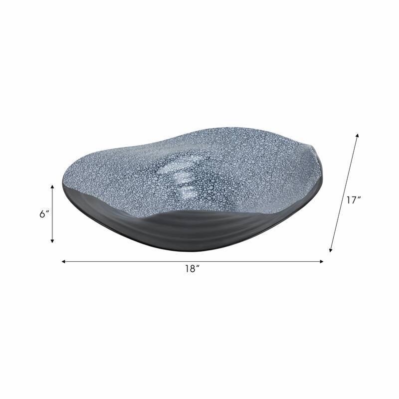 Decorative Ceramic Pebble Inspired Pattern Bowl - Black