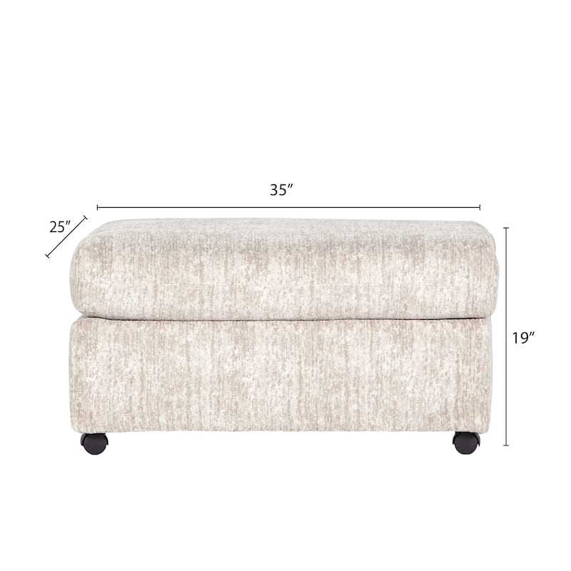 Roundhill Furniture Nason Wide Wale Corduroy Cuddle Chair and Ottoman Set