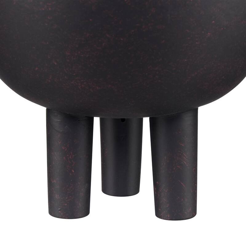 Elk Home Booth Black Finish Earthenware 8 Inch Wide Vase