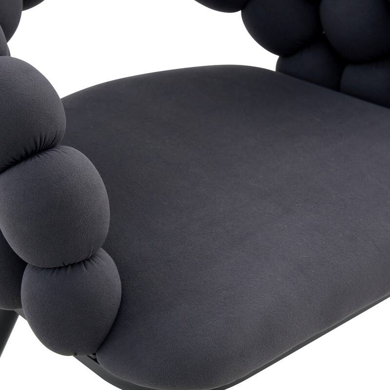 Set of 2 Velvet Bubble Link Chairs - Modern Sculptural Seating for Dining & Living Rooms