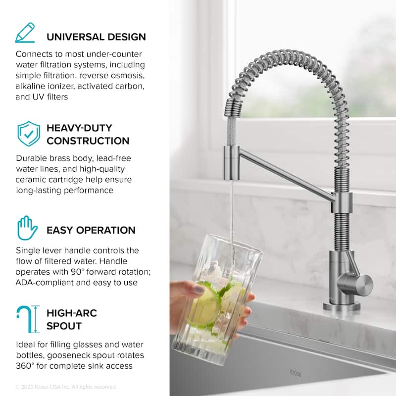 Kraus Bolden 1-Handle Drinking Water Dispenser Beverage Kitchen Faucet