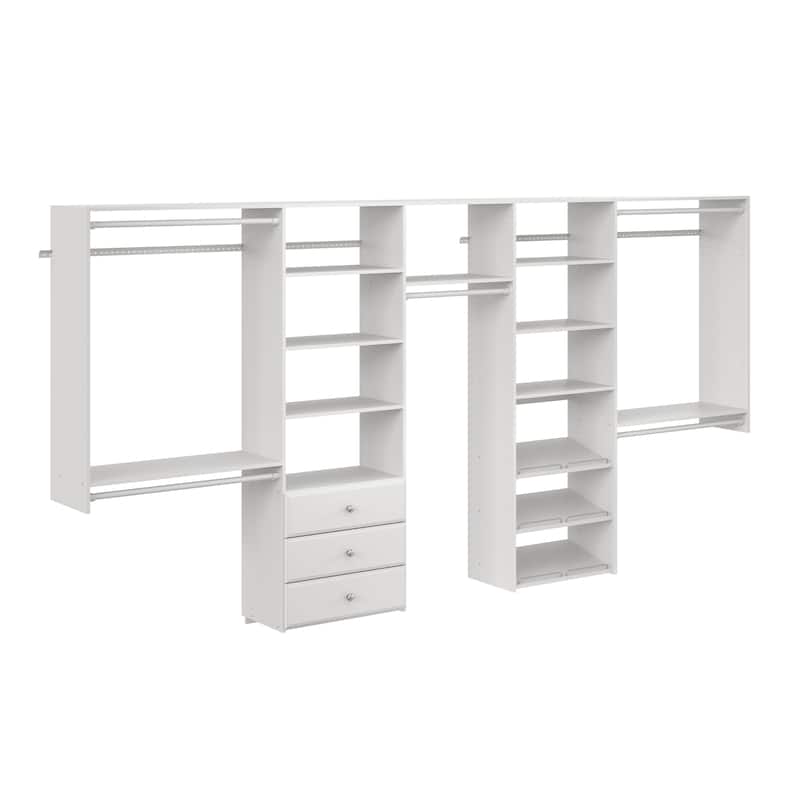 Easy Track 12 Ft. W. Classic Laminate Closet Kit - White