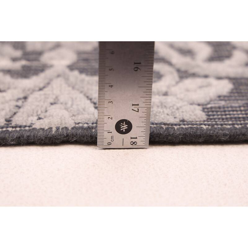 ECARPETGALLERY Hand Loomed Elysian Grey Viscose, Wool Rug - 9'9 x 11'3