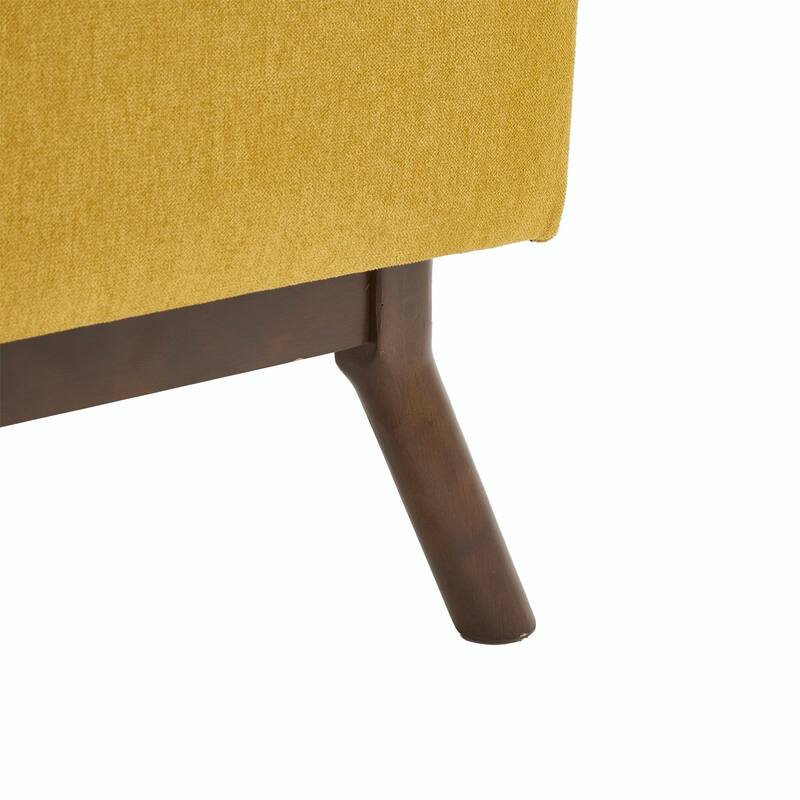 Mid-Century Modern Square Coffee Table with Storage Bench