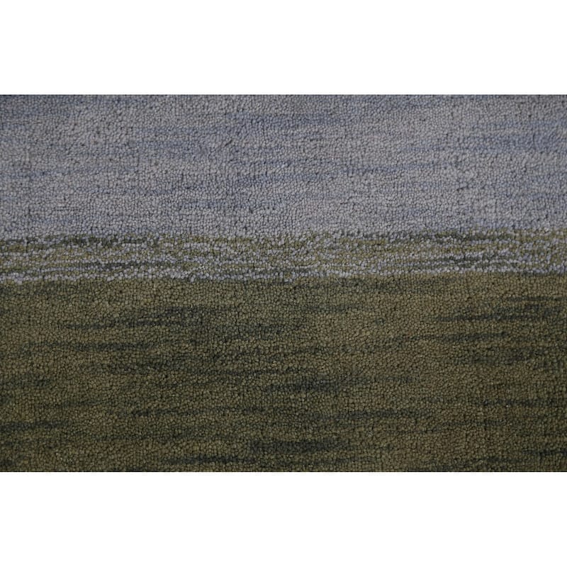 Decorative Contemporary Gabbeh Oriental Rug Hand-Knotted Wool Carpet - 9'8" x 9'10" Square