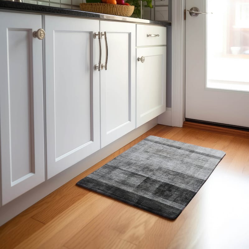 Premium Washable Super Soft Contemporary Ombre Mayfield Rug - Gray - 1' 8" x 2' 6" - Rectangle