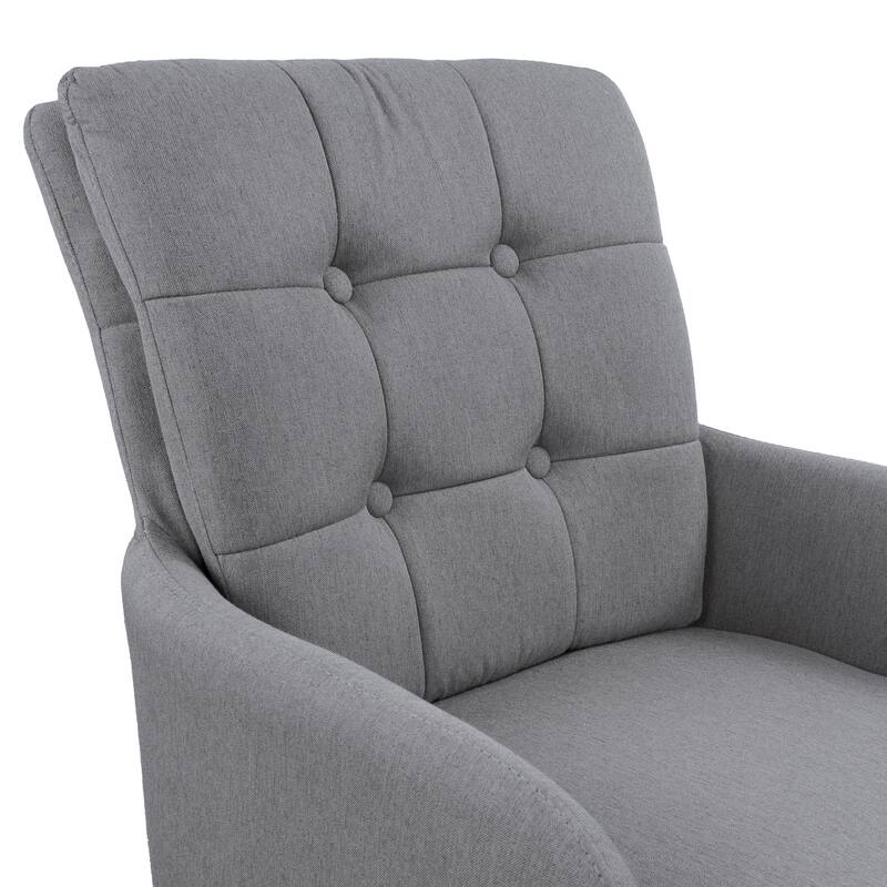 Art Leon Upholstered Dining Swivel Armchair with Tufted Back