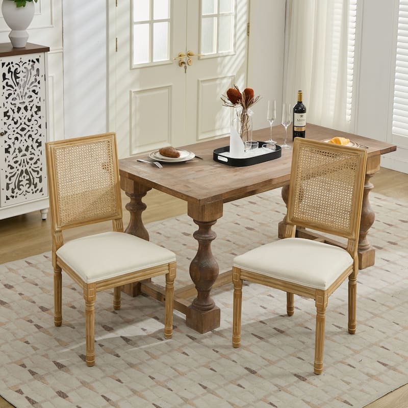 Wood Dining Chairs Set of 2