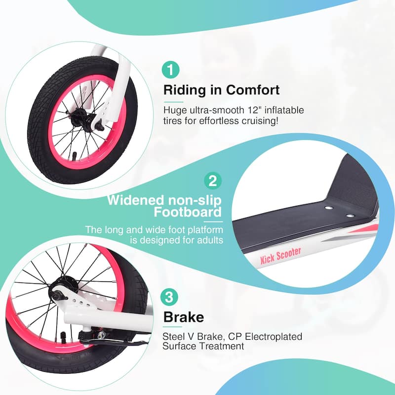 Youth Scooter Kick Scooter for Kids 6+ with Adjustable Handlebar