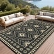 preview thumbnail 10 of 22, Garvee Vintage Geometric Diamond Outdoor Patio Rug