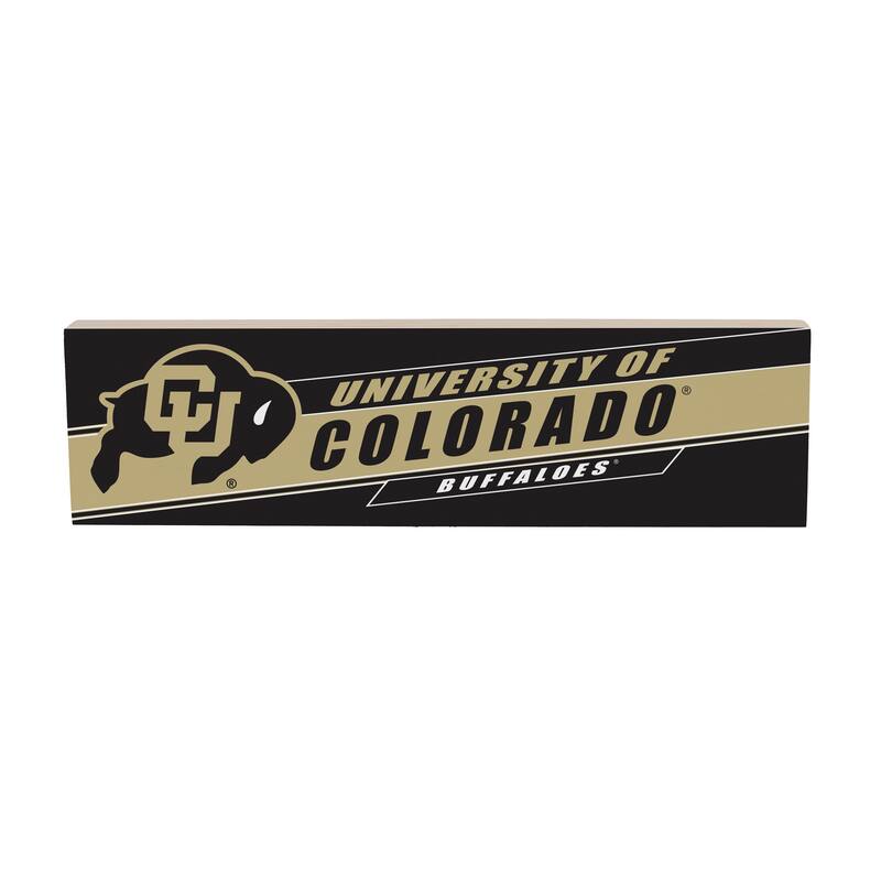 University of Colorado Wooden Tabletop Mantel Shelf Sign