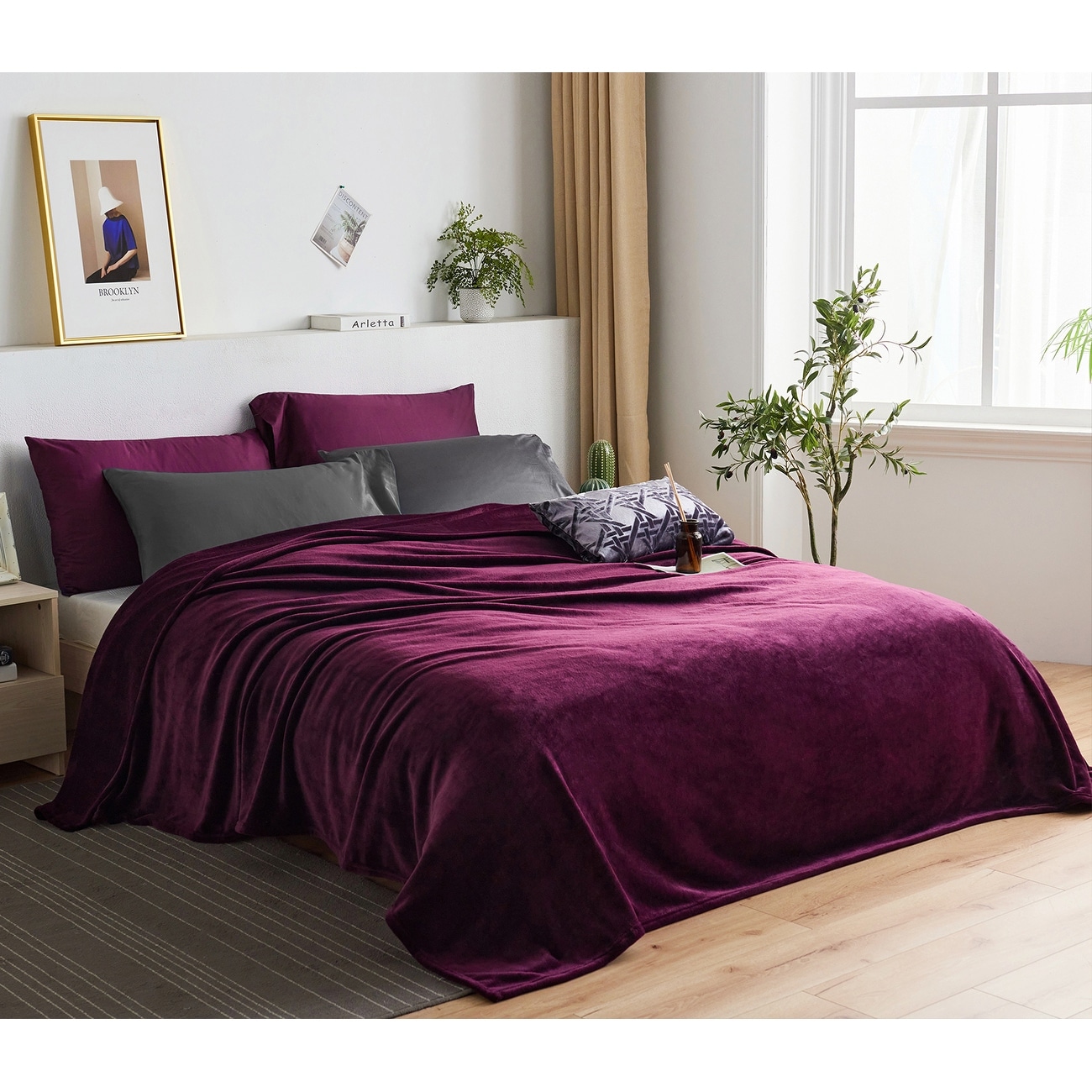 Warm Plush Velvet Throw Blanket Super Soft Mat Home Bedding Twin Queen King Size 