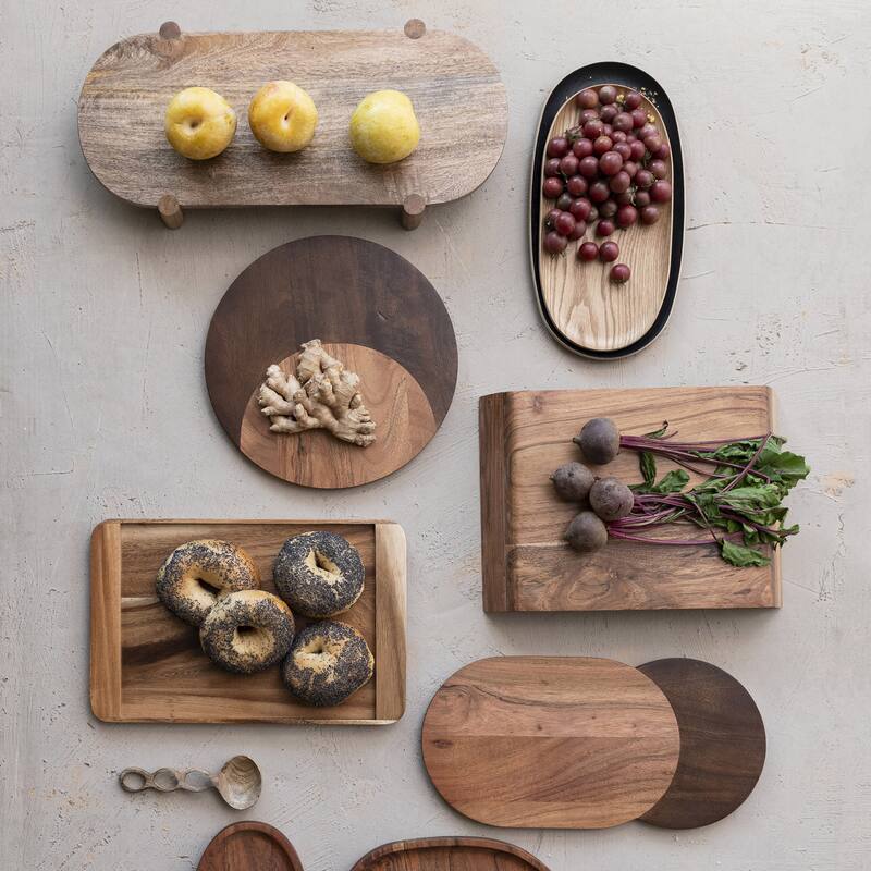 Two-Tone Wood Cheese and Cutting Board