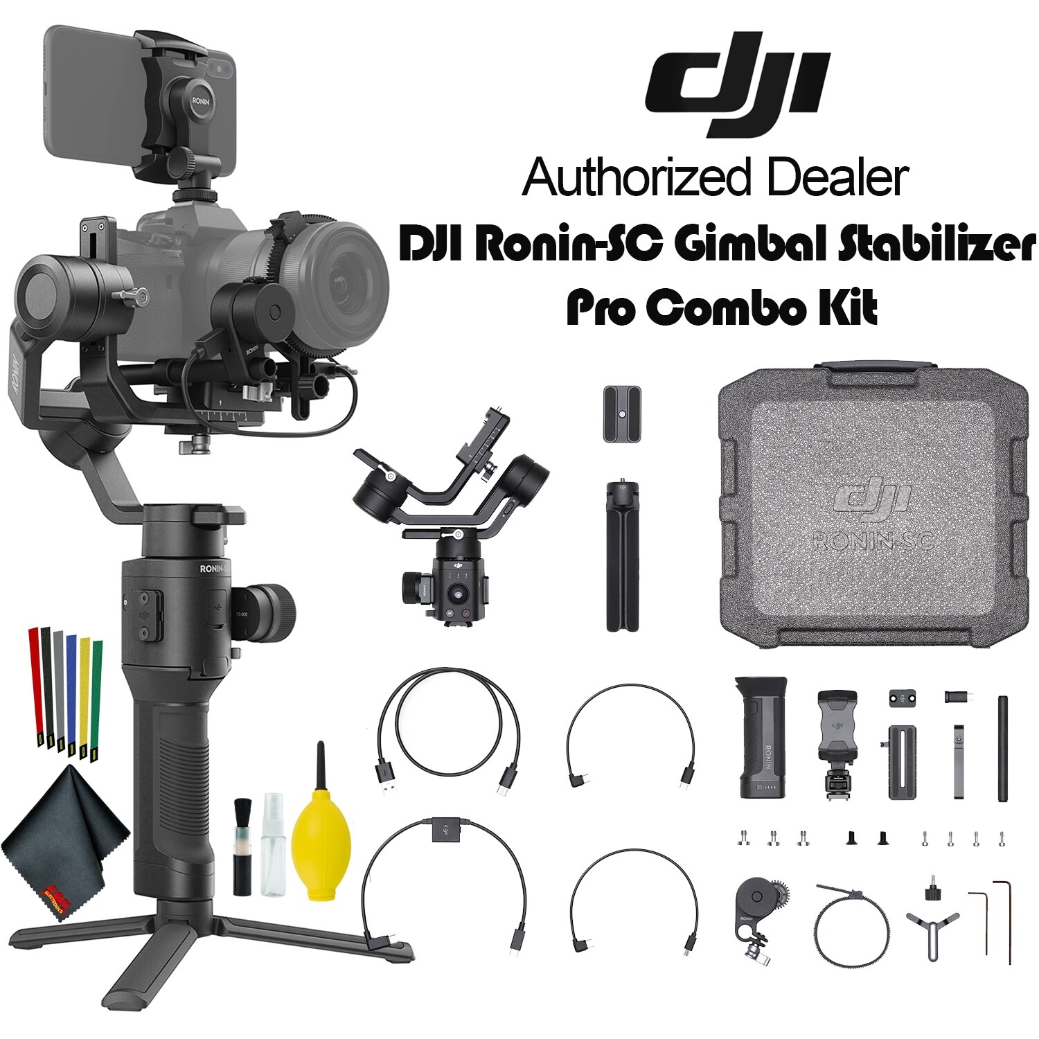 Shop Dji Ronin Sc Gimbal Stabilizer Pro Combo Kit 3 Axis Gimbal Stabilizer For Mirrorless And Dslr Cameras Free Shipping Today Overstock 30014931