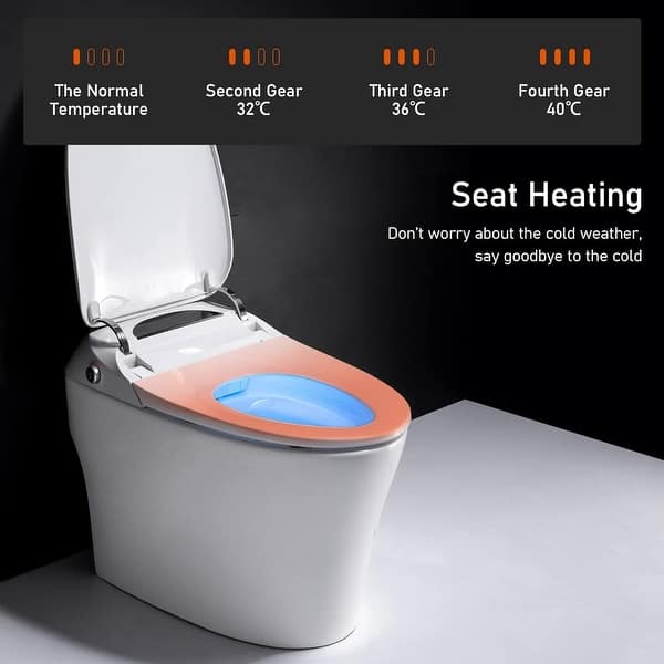 Abruzzo Smart Bidet Toilet with Heated Seat and Foot Sensor Flush