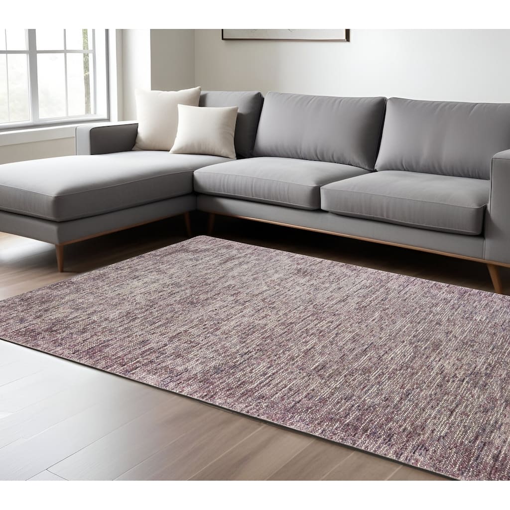 HomeRoots Solid Color Modern Rectangle Area Rug