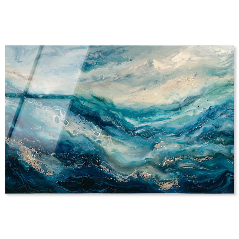 Jeweled Waters Acrylic by Art Remedy, Ready to Hang - 30" x 20"