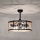 preview thumbnail 3 of 12, Delano 24-inch Matte Black and Imitation Wood 6 Lights 3 Blades Lighted Ceiling Fan with Remote