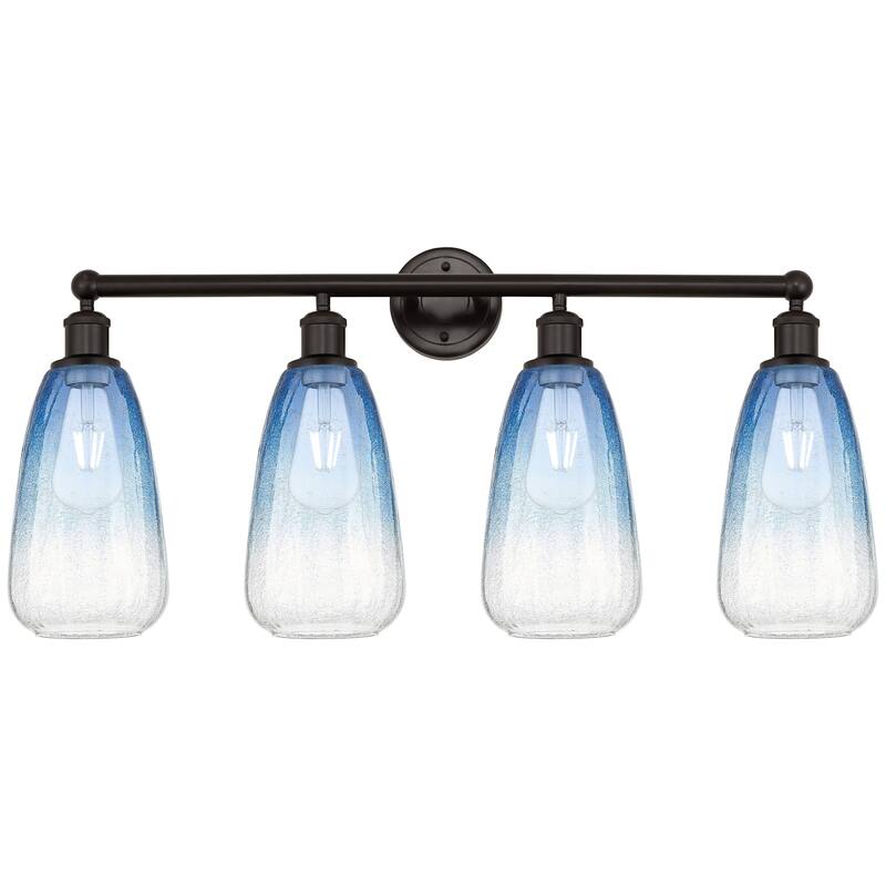 Innovations Lighting 616-4W-16-33 Brookhaven Almond Vanity Brookhaven - Oil Rubbed Bronze / Sapphire Blue