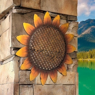 Design Toscano Van Grow Supersized Sunflower Wall Sculpture - Multi-Color