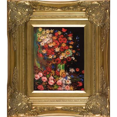 "Vase with Poppies" by Vincent Van Gogh Oil Reproduction Hand Painted