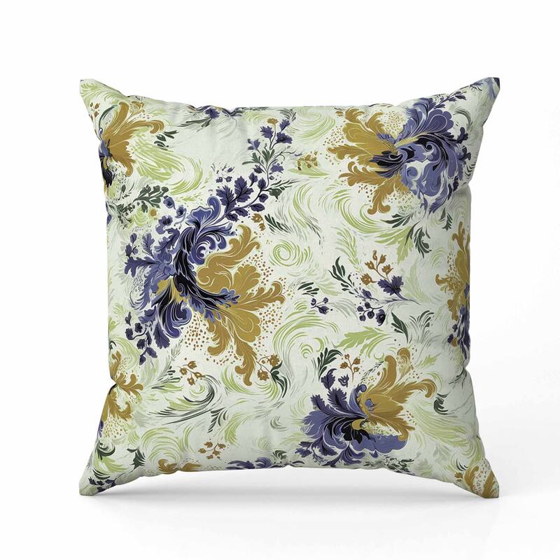 Retro Remix Indoor/Outdoor Reversible Throw Pillow Green and Grey