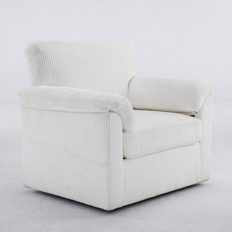 33" Corduroy Swivel Single Sofa Chair