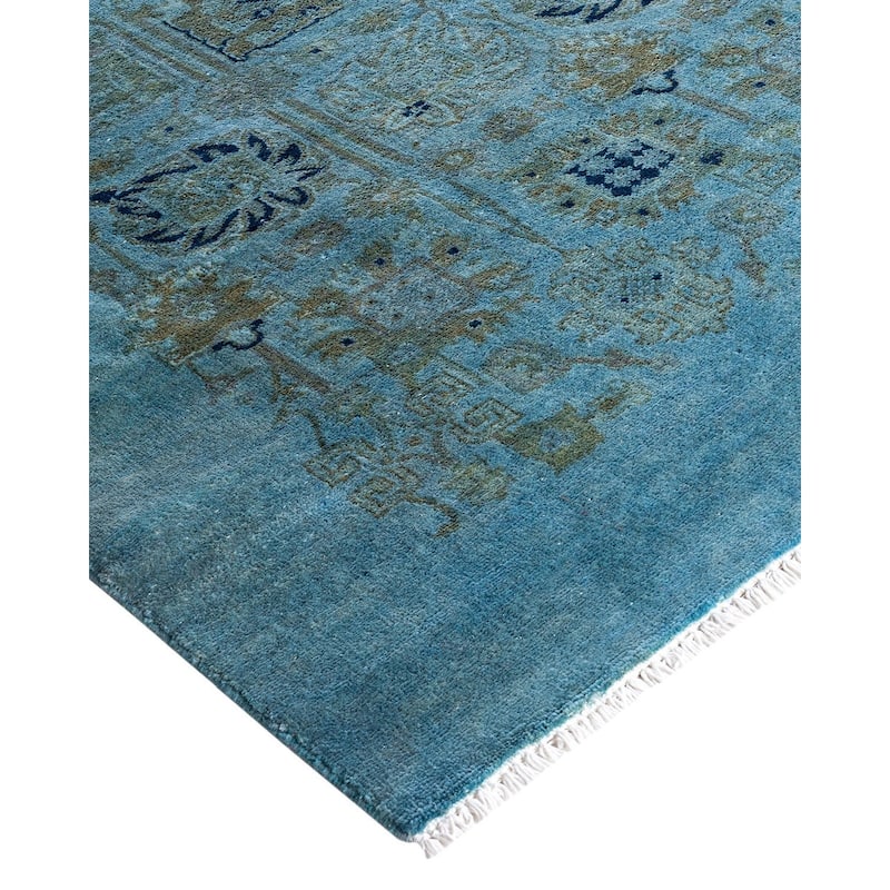 Vibrance One-of-a-Kind Hand-Knotted Area Rug - Blue, 3' 10" x 5' 8" - 3' 10" x 5' 8"