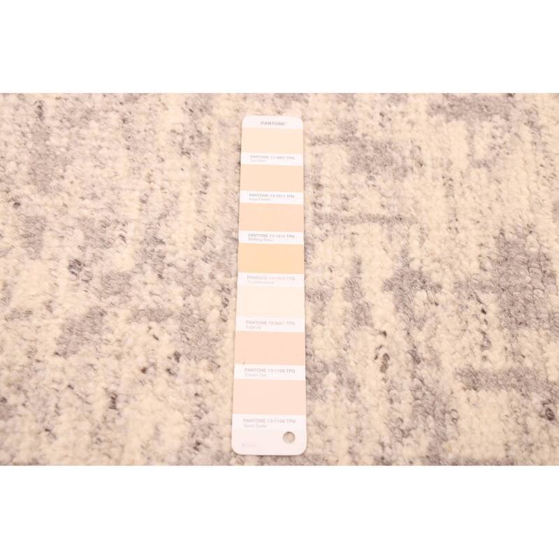 ECARPETGALLERY Hand-knotted Elysian Ivory Wool Rug - 6'0 x 8'11