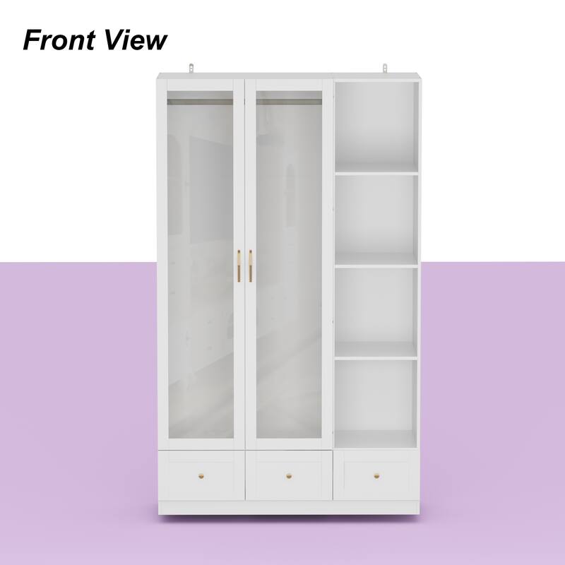 Storage Armoires Modular Wardrobe Collection Combo Cloest Cabinet