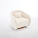 preview thumbnail 18 of 29, Swivel Accent Chair, 360-degree Swivel Barrel Chair with Velvet Fabric Upholstery, Comfy Pumpkin-Shaped Swivel Chair