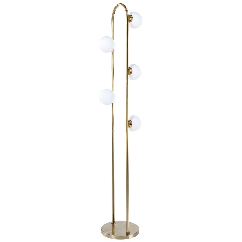Modern Floor Lamp for Living Room, Floor Lamp with White, Tall Corner Lamp for Bedroom & Office Lighting
