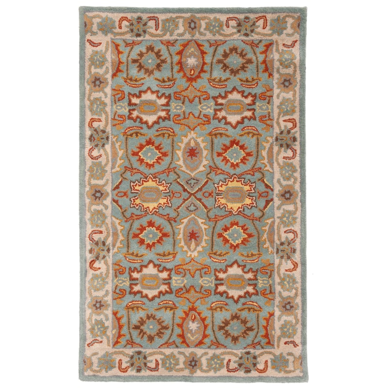 SAFAVIEH Handmade Heritage Dot Daisy Traditional Oriental Wool Rug