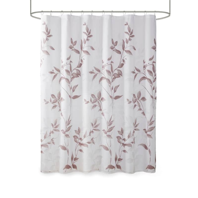 Madison Park Cecily Burnout Printed Shower Curtain